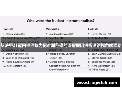 从法甲21冠回望巴黎为何难再称雄的深层原因探析逻辑视角解读路 从法甲21冠回望巴黎为何难再称雄的深层原因探析逻辑视角解读路